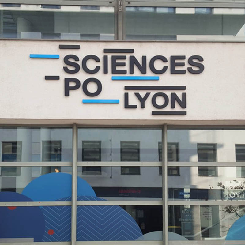 Lettre volume pour Science Po à Lyon (69)