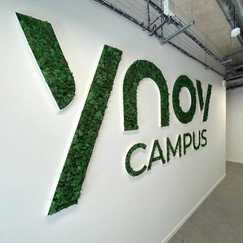 Lettres végétales pour le campus Ynov à Lyon (69)