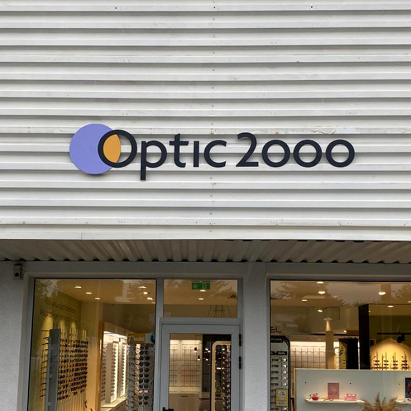 Lettre volume en pvc pour Optic 2000 à Craponne (69)