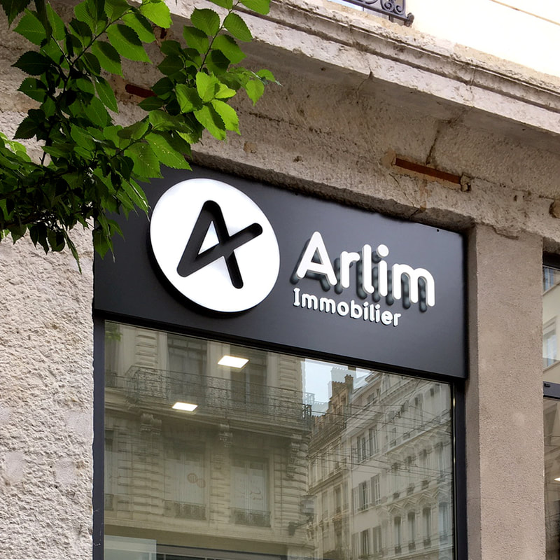 Lettres rétro-eclairés- bloc led pour Arlim à Lyon (69)