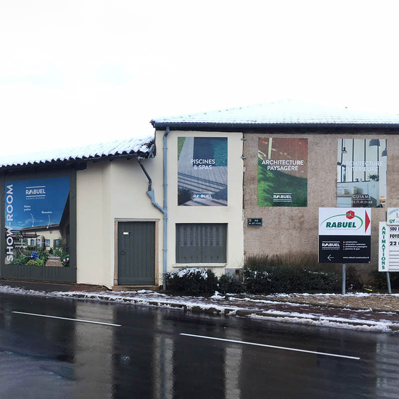 Signalétique pour Rabuel Construction à Cormoranche-sur-Saône- 01